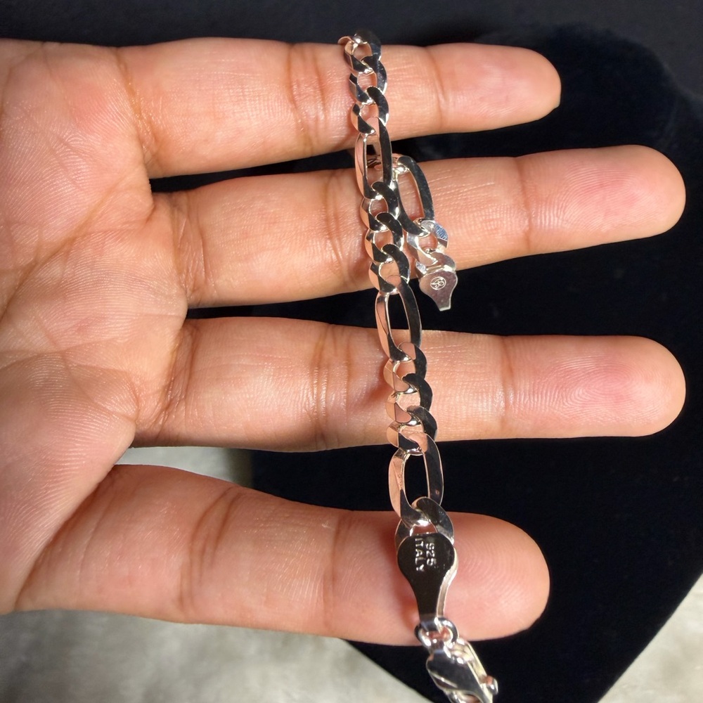 925 Sterling Silver Figaro Bracelet